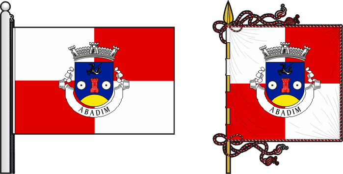 Bandeira e estandarte da freguesia de Abadim - Abadim civil parish, flag and banner