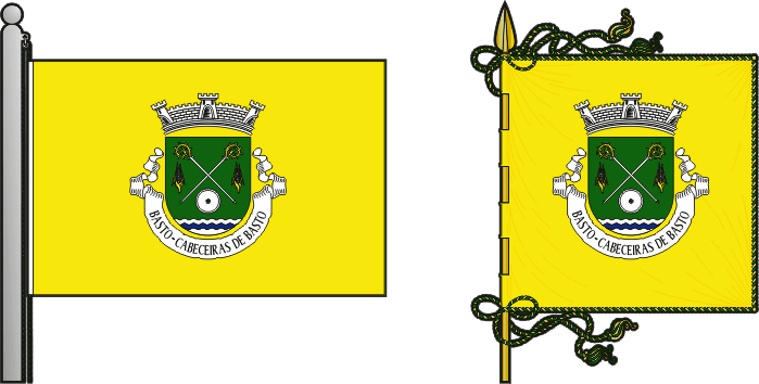 Bandeira e estandarte da freguesia de Basto - Basto civil parish, flag and banner Bandeira e estandarte da freguesia de Basto - Basto civil parish, flag and banner
