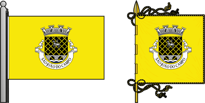 Bandeira e estandarte da freguesia de São João do Campo - São João do Campo civil parish, flag and banner Bandeira e estandarte da freguesia de São João do Campo - São João do Campo civil parish, flag and banner
