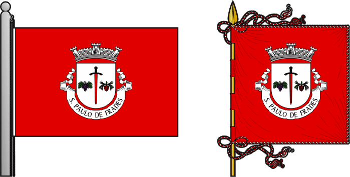 Bandeira e estandarte da antiga freguesia de São Paulo de Frades - São Paulo de Frades former civil parish, flag and banner