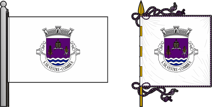 Bandeira e estandarte da freguesia de São Silvestre - São Silvestre civil parish, flag and banner