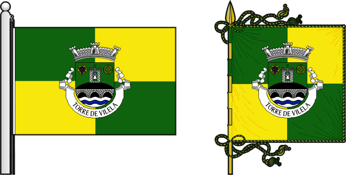 Bandeira e estandarte da antiga freguesia de Torre de Vilela - Torre de Vilela former civil parish, flag and banner
