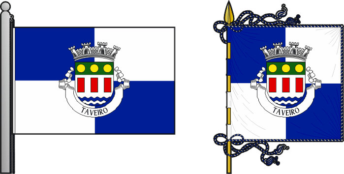 Bandeira e estandarte da antiga freguesia de Taveiro - Taveiro former civil parish, flag and banner Bandeira e estandarte da antiga freguesia de Taveiro - Taveiro former civil parish, flag and banner
