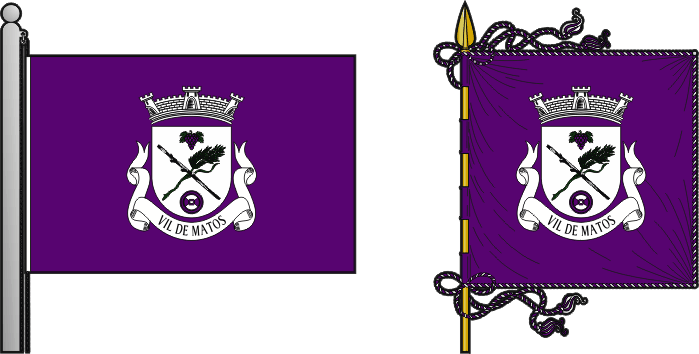 Bandeira e estandarte da antiga freguesia de Vil de Matos - Vil de Matos former civil parish, flag and banner