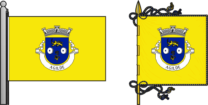 Bandeira e estandarte da freguesia de Agilde - Agilde civil parish, flag and banner Bandeira e estandarte da freguesia de Agilde - Agilde civil parish, flag and banner