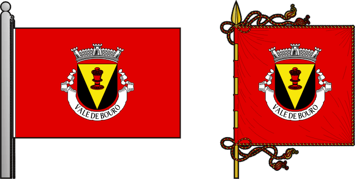 Bandeira e estandarte da freguesia de Vale de Bouro - Vale de Bouro civil parish, flag and banner