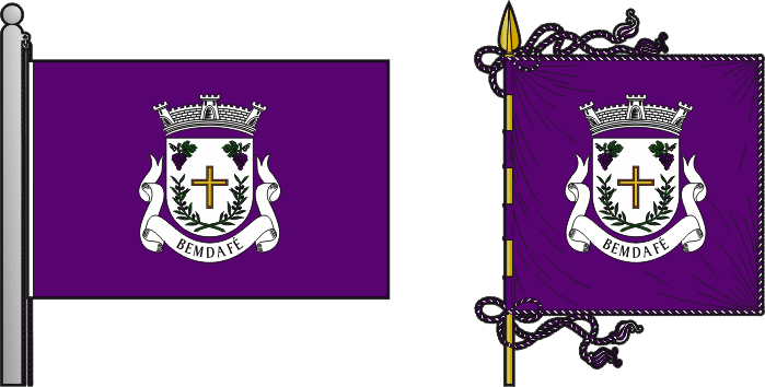 Bandeira e estandarte da antiga freguesia de Bem da Fé - Bem da Fé former civil parish, flag and banner