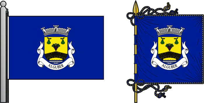 Bandeira e estandarte da freguesia de Alguber - Alguber civil parish, flag and banner Bandeira e estandarte da freguesia de Alguber - Alguber civil parish, flag and banner
