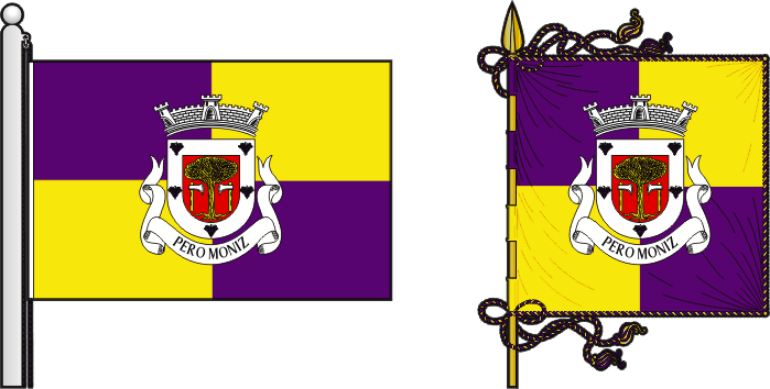 Bandeira e estandarte da antiga freguesia de Pero Moniz - Pero Moniz former civil parish, flag and banner