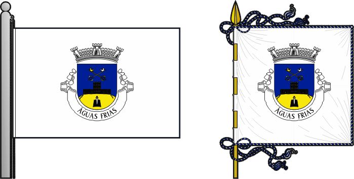 Bandeira e estandarte da freguesia de Águas Frias - Águas Frias civil parish, flag and banner Bandeira e estandarte da freguesia de Águas Frias - Águas Frias civil parish, flag and banner