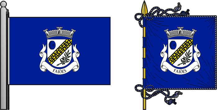 Bandeira e estandarte da freguesia de Faiões - Faiões civil parish, flag and banner Bandeira e estandarte da freguesia de Faiões - Faiões civil parish, flag and banner