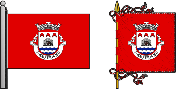 Bandeira e estandarte da freguesia de Forno Telheiro - Forno Telheiro civil parish, flag and banner Bandeira e estandarte da freguesia de Forno Telheiro - Forno Telheiro civil parish, flag and banner