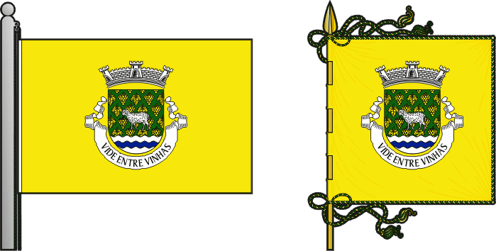 Bandeira e estandarte da antiga freguesia de Vide Entre Vinhas - Vide Entre Vinhas former civil parish, flag and banner Bandeira e estandarte da antiga freguesia de Vide Entre Vinhas - Vide Entre Vinhas former civil parish, flag and banner
