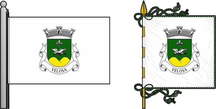 Bandeira e estandarte da antiga freguesia de Velosa - Velosa former civil parish, flag and banner Bandeira e estandarte da antiga freguesia de Velosa - Velosa former civil parish, flag and banner