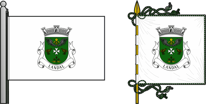 Bandeira e estandarte da freguesia de Landal - Landal civil parish, flag and banner Bandeira e estandarte da freguesia de Landal - Landal civil parish, flag and banner