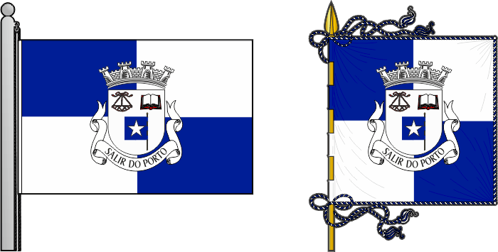 Bandeira e estandarte da antiga freguesia de Salir do Porto - Salir do Porto former civil parish, flag and banner Bandeira e estandarte da antiga freguesia de Salir do Porto - Salir do Porto former civil parish, flag and banner