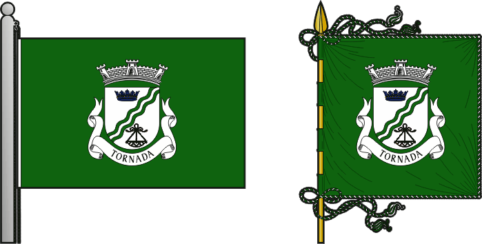 Bandeira e estandarte da antiga freguesia de Tornada - Tornada former civil parish, flag and banner