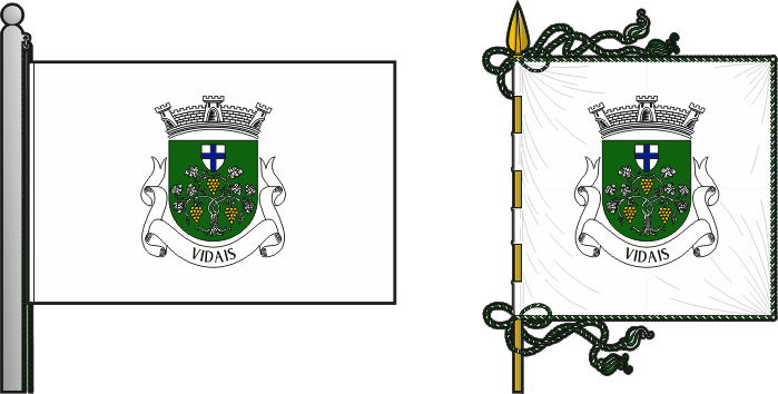 Bandeira e estandarte da freguesia de Vidais - Vidais civil parish, flag and banner
