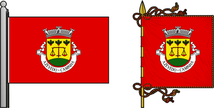 Bandeira e estandarte da antiga freguesia de Azevedo - Azevedo former civil parish, flag and banner Bandeira e estandarte da antiga freguesia de Azevedo - Azevedo former civil parish, flag and banner