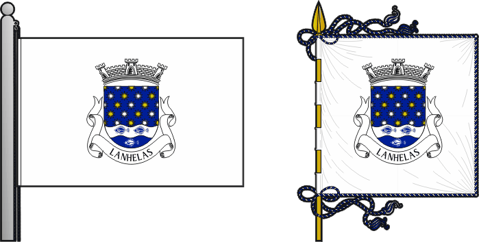 Bandeira e estandarte da freguesia de Lanhelas - Lanhelas civil parish, flag and banner Bandeira e estandarte da freguesia de Lanhelas - Lanhelas civil parish, flag and banner