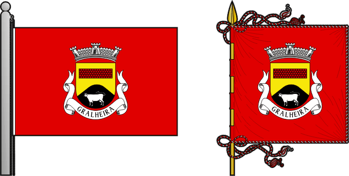 Bandeira e estandarte da antiga freguesia de Gralheira - Gralheira former civil parish, flag and banner Bandeira e estandarte da antiga freguesia de Gralheira - Gralheira former civil parish, flag and banner