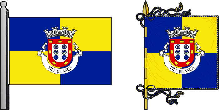 Bandeira e estandarte da freguesia de Ançã - Ançã civil parish, flag and banner Bandeira e estandarte da freguesia de Ançã - Ançã civil parish, flag and banner