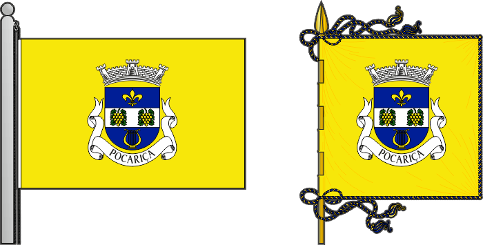 Bandeira e estandarte da antiga freguesia de Pocariça - Pocariça former civil parish, flag and banner