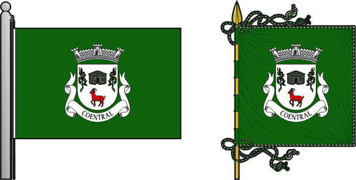 Bandeira e estandarte da antiga freguesia de Coentral - Coentral former civil parish, flag and banner
