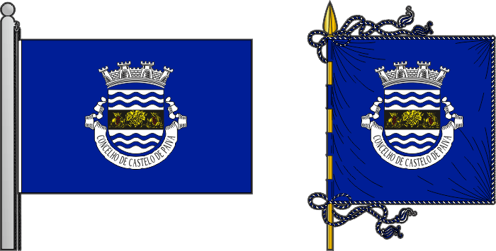 Proposta para a bandeira e estandarte do Município de Castelo de Paiva - Castelo de Paiva municipal flag and banner proposal Proposta para a bandeira e estandarte do Município de Castelo de Paiva - Castelo de Paiva municipal flag and banner proposal
