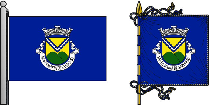 Bandeira e estandarte da freguesia de Santa Maria de Sardoura - Santa Maria de Sardoura civil parish, flag and banner