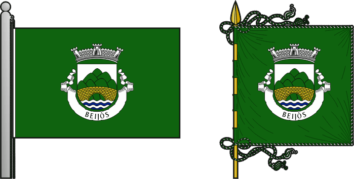 Bandeira e estandarte da freguesia de Beijós - Beijós civil parish, flag and banner Bandeira e estandarte da freguesia de Beijós - Beijós civil parish, flag and banner