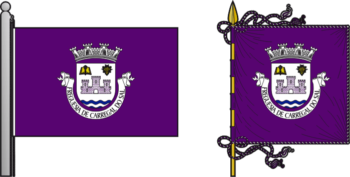Bandeira e estandarte da Freguesia de Carregal do Sal - Carregal do Sal civil parish, flag and banner