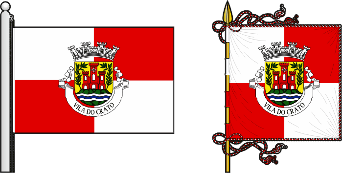 Bandeira e estandarte do município do Crato - Crato Municipality flag and banner