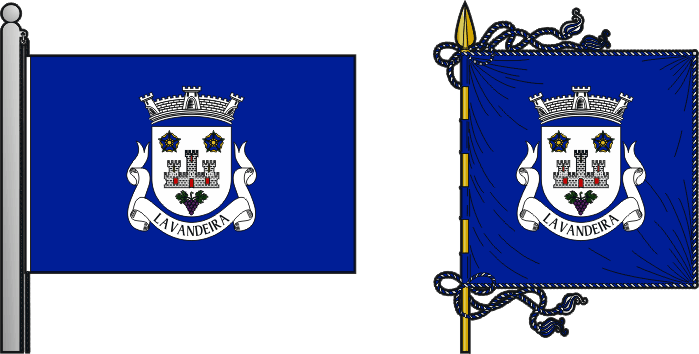 Bandeira e estandarte da antiga freguesia de Lavandeira - Lavandeira former civil parish, flag and banner