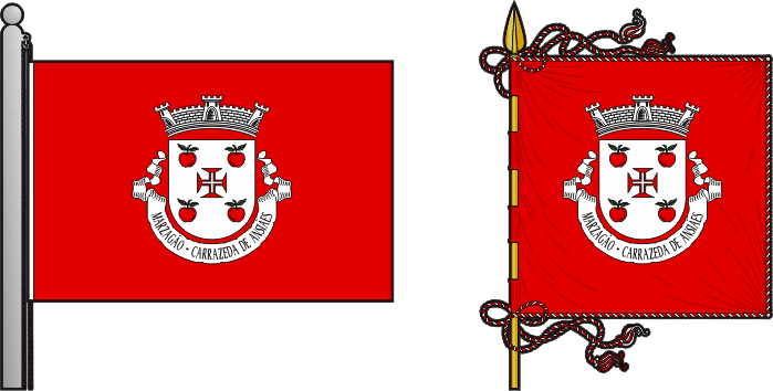 Bandeira e estandarte da freguesia de Marzagão - Marzagão civil parish, flag and banner
