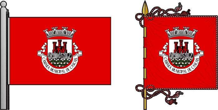 Bandeira e estandarte do município de Cascais - Cascais Municipality flag and banner