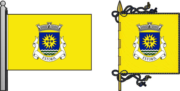 Bandeira e estandarte da antiga freguesia do Estoril - Estoril former civil parish, flag and banner Bandeira e estandarte da antiga freguesia do Estoril - Estoril former civil parish, flag and banner