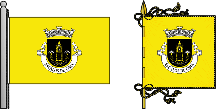 Bandeira e estandarte da antiga freguesia de Escalos de Cima - Escalos de Cima former civil parish, flag and banner