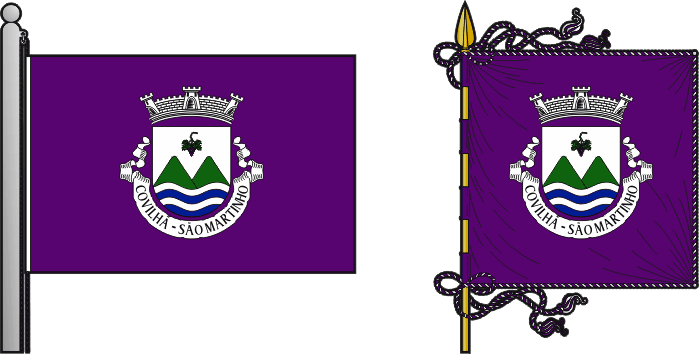 Bandeira e estandarte da antiga freguesia da Covilhã (São Martinho) - Covilhã (São Martinho) former civil parish, flag and banner