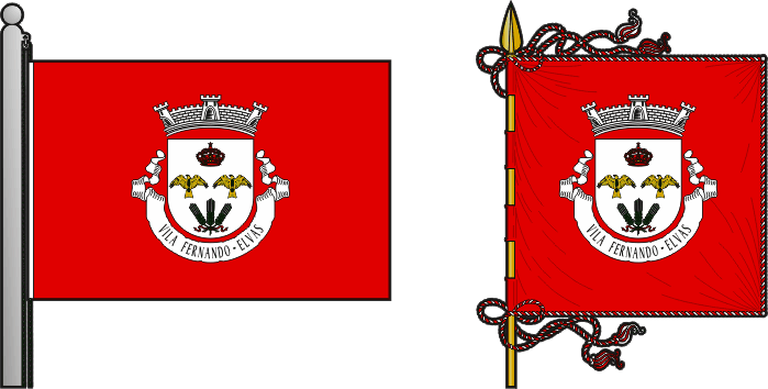Bandeira e estandarte da antiga freguesia de Vila Fernando - Vila Fernando former civil parish, flag and banner Bandeira e estandarte da antiga freguesia de Vila Fernando - Vila Fernando former civil parish, flag and banner