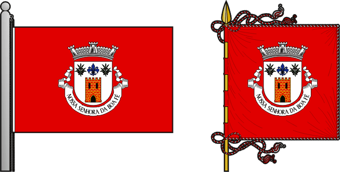 Bandeira e estandarte da antiga freguesia de Nossa Senhora da Boa Fé - Nossa Senhora da Boa Fé former civil parish, flag and banner