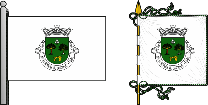 Bandeira e estandarte da antiga freguesia de Nossa Senhora de Guadalupe - Nossa Senhora de Guadalupe former civil parish, flag and banner