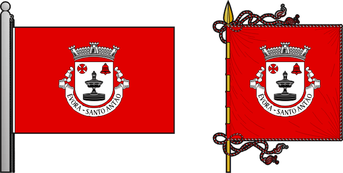 Bandeira e estandarte da antiga freguesia de Évora (Santo Antão) - Évora (Santo Antão) former civil parish, flag and banner Bandeira e estandarte da antiga freguesia de Évora (Santo Antão) - Évora (Santo Antão) former civil parish, flag and banner