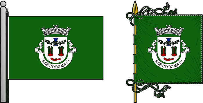 Bandeira e estandarte da freguesia de São Bento do Mato - São Bento do Mato civil parish, flag and banner