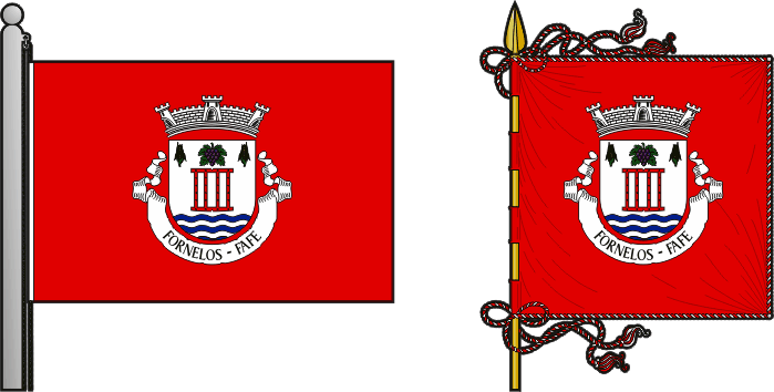 Bandeira e estandarte da freguesia de Fornelos - Fornelos civil parish, flag and banner Bandeira e estandarte da freguesia de Fornelos - Fornelos civil parish, flag and banner