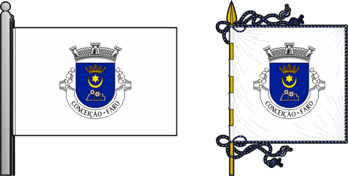 Bandeira e estandarte da antiga freguesia de Conceição - Conceição former civil parish, flag and banner Bandeira e estandarte da antiga freguesia de Conceição - Conceição former civil parish, flag and banner