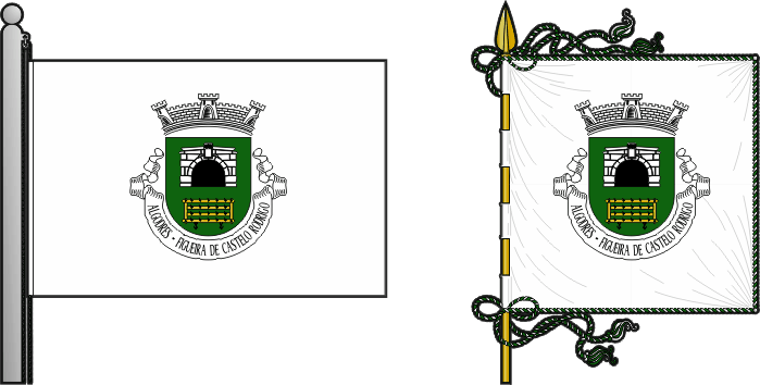 Bandeira e estandarte da antiga freguesia de Algodres - Algodres former civil parish, flag and banner