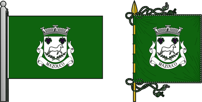 Bandeira e estandarte da antiga freguesia de Mazouco - Mazouco former civil parish, flag and banner Bandeira e estandarte da antiga freguesia de Mazouco - Mazouco former civil parish, flag and banner