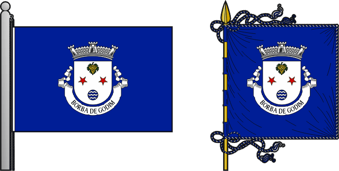 Bandeira e estandarte da antiga freguesia de Borba de Godim - Borba de Godim former civil parish, flag and banner Bandeira e estandarte da antiga freguesia de Borba de Godim - Borba de Godim former civil parish, flag and banner