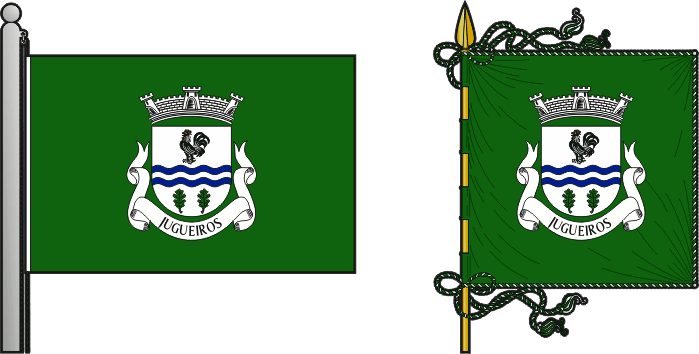 Bandeira e estandarte da freguesia de Jugueiros - Jugueiros civil parish, flag and banner Bandeira e estandarte da freguesia de Jugueiros - Jugueiros civil parish, flag and banner